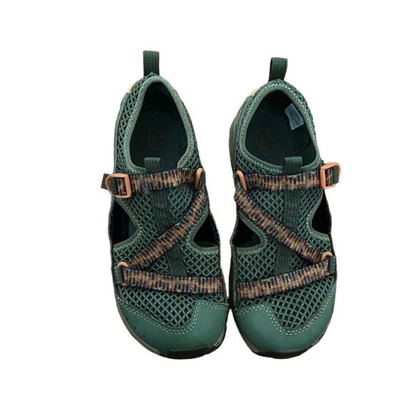 Chaco Kids Odyssey Trail Hiking Water Shoes Sandals Outdoor Green Size 3 Youth - Picture 2 of 7